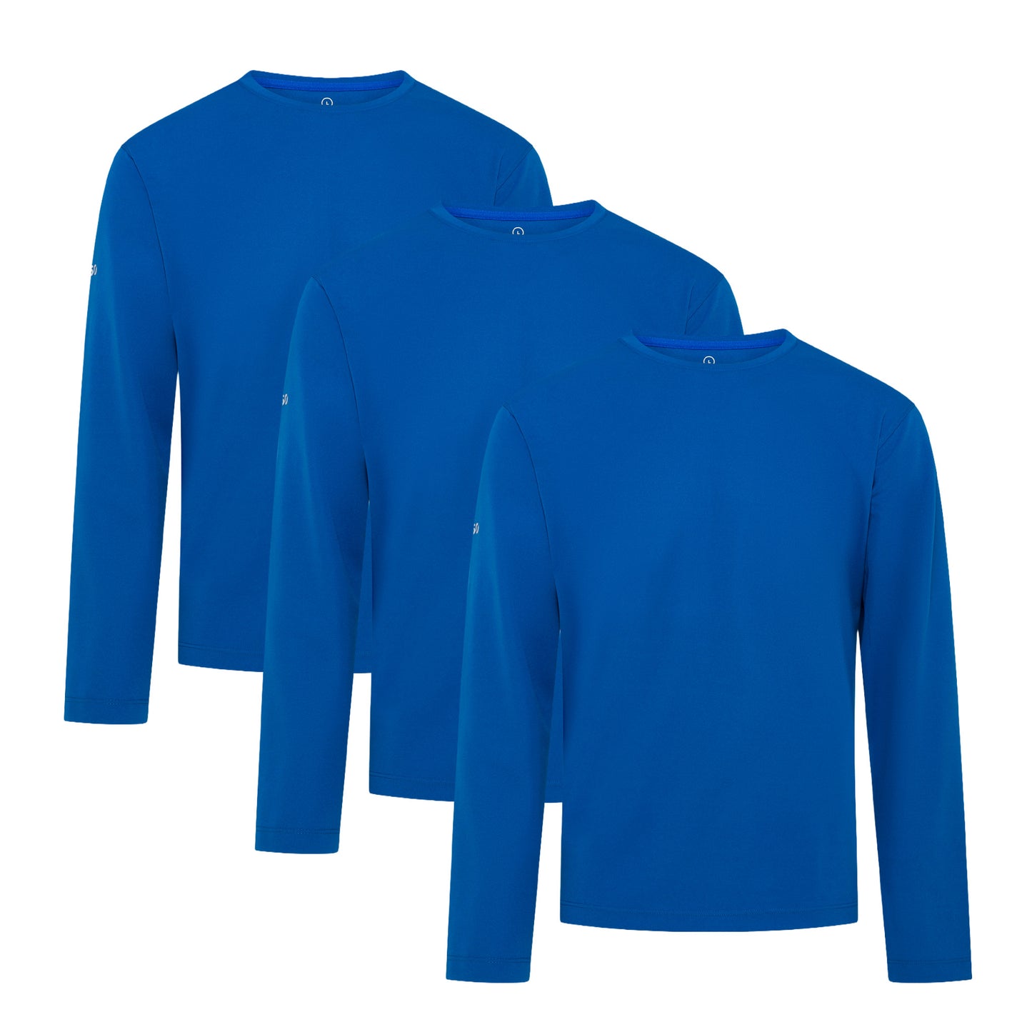 Crew Tech Tee LS (3-Pack) - Blue