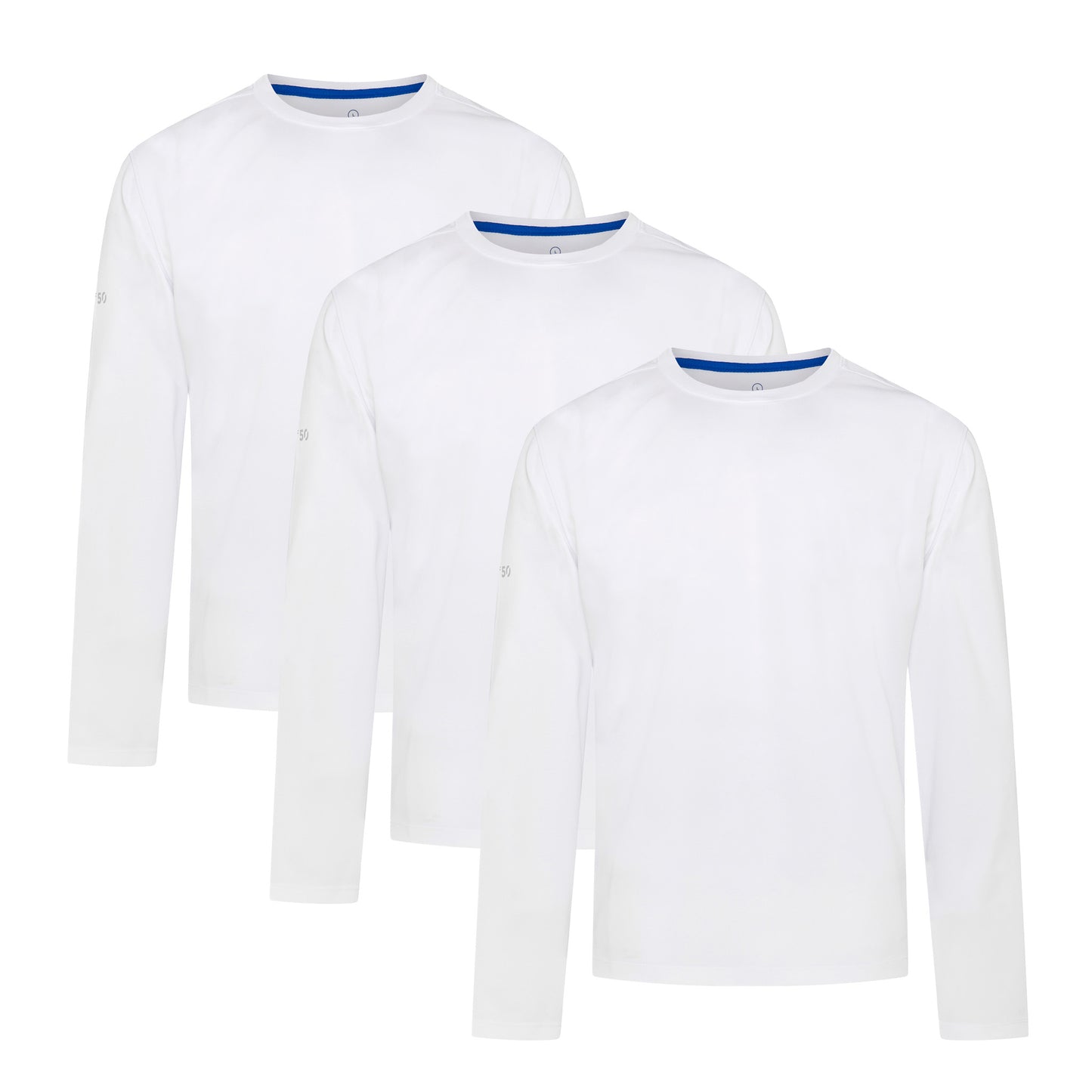 Crew Tech Tee LS (3-Pack) - White
