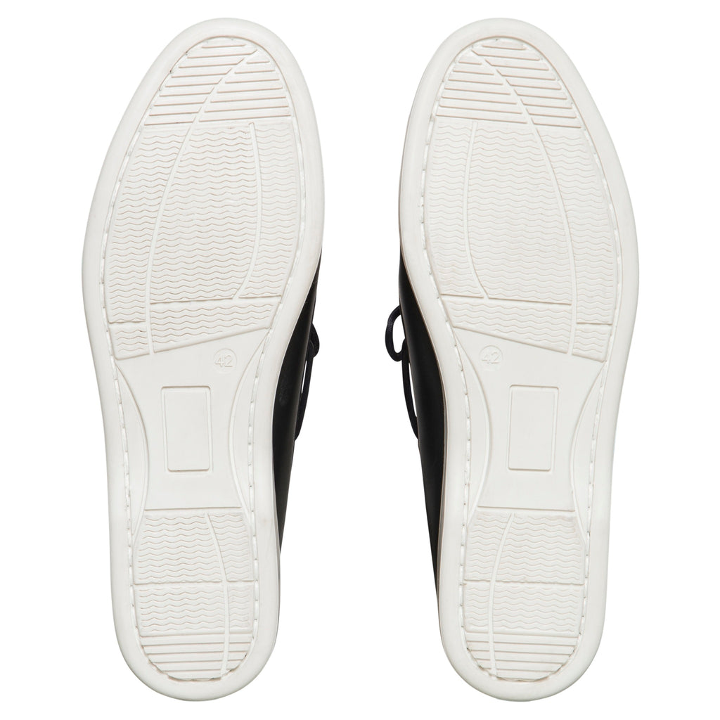 Flinders Leather Deck Shoe - Navy