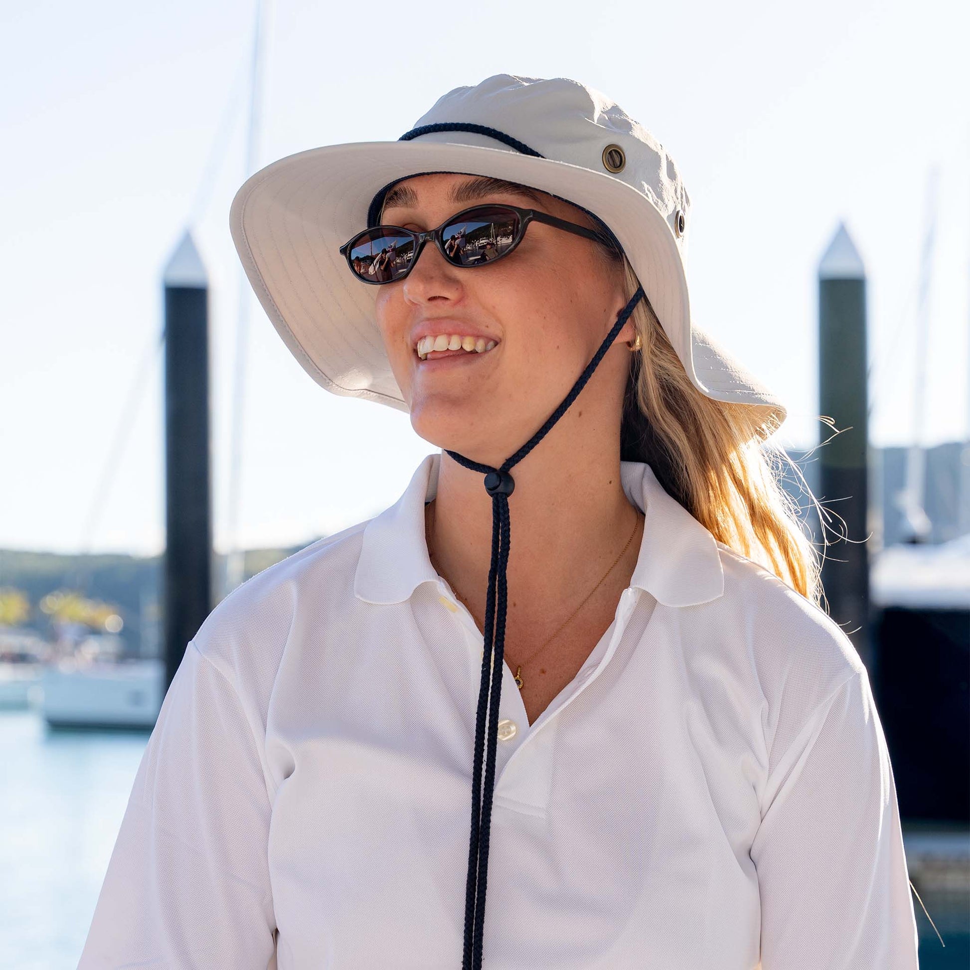 Quick Dry Sailing Hat Natural Burke Marine - Main Image