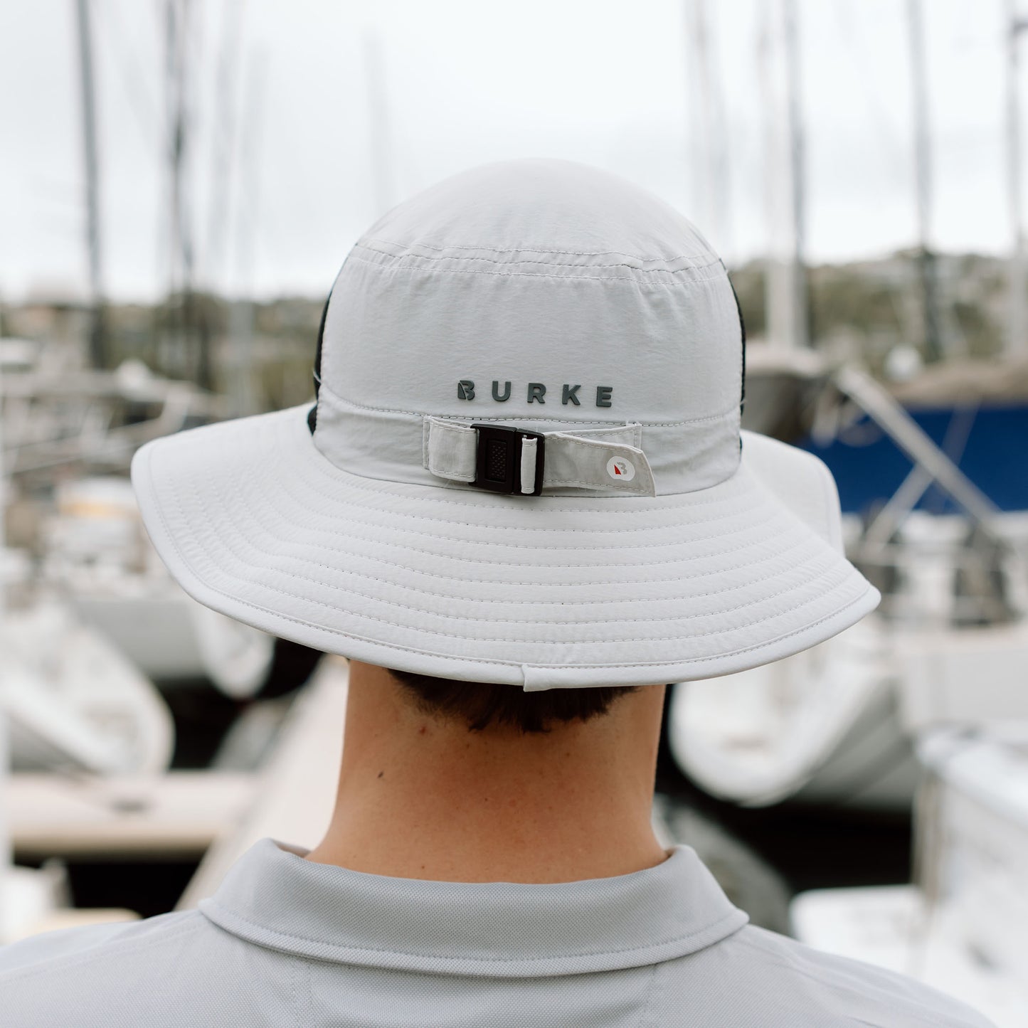 Profile Mesh Panel Sun Hat - Light Grey