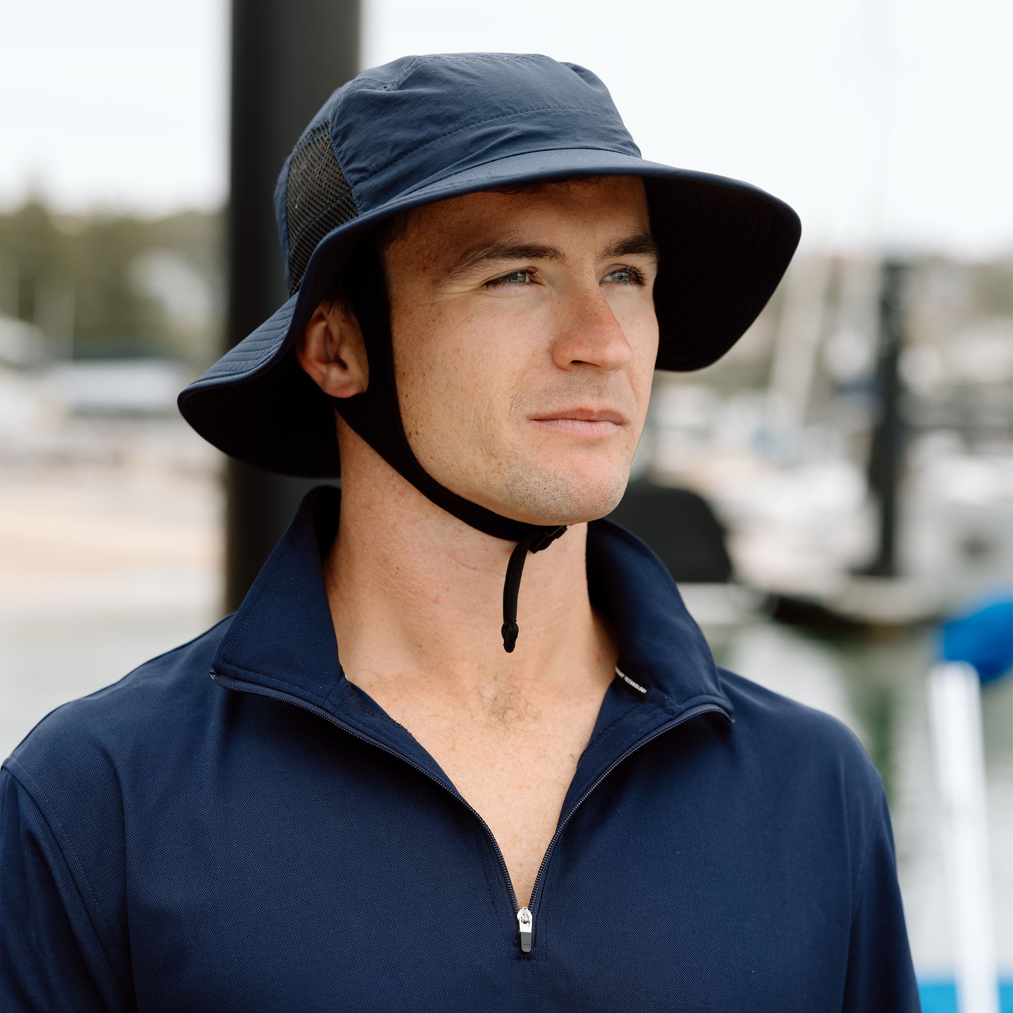Profile Mesh Panel Sun Hat - Navy
