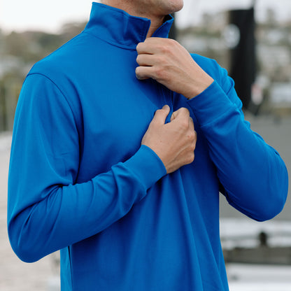 Signature Long Sleeve Polo - Blue