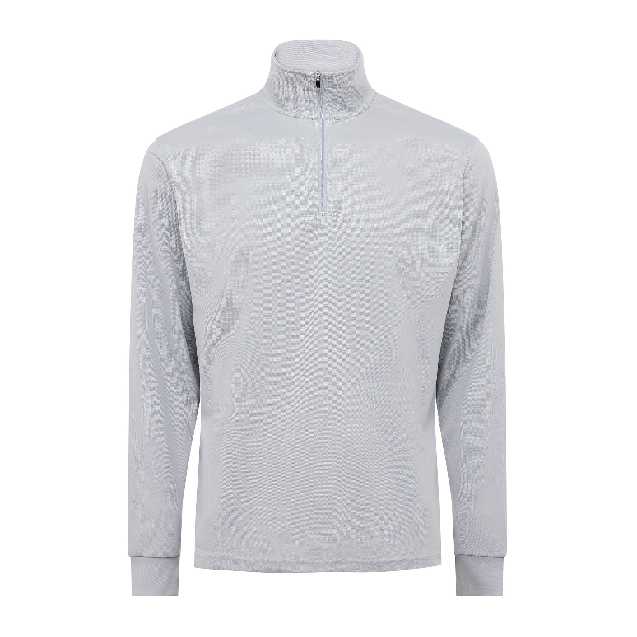 Signature Long Sleeve Polo - Light Grey