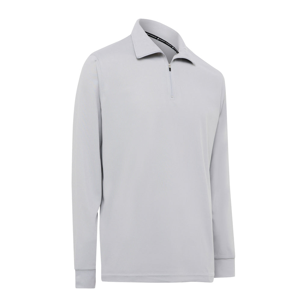 Signature Long Sleeve Polo - Light Grey