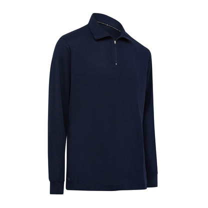 Signature Long Sleeve Polo - Navy