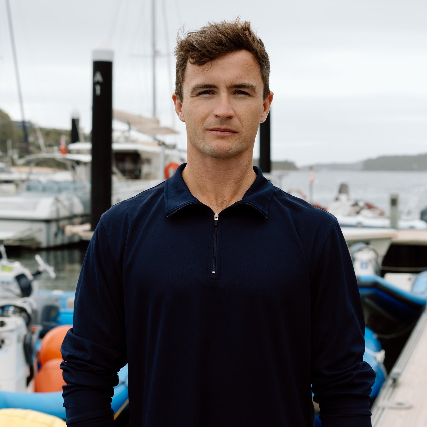 Signature Long Sleeve Polo - Navy