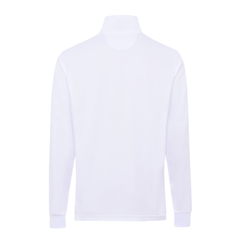 Signature Long Sleeve Polo - White
