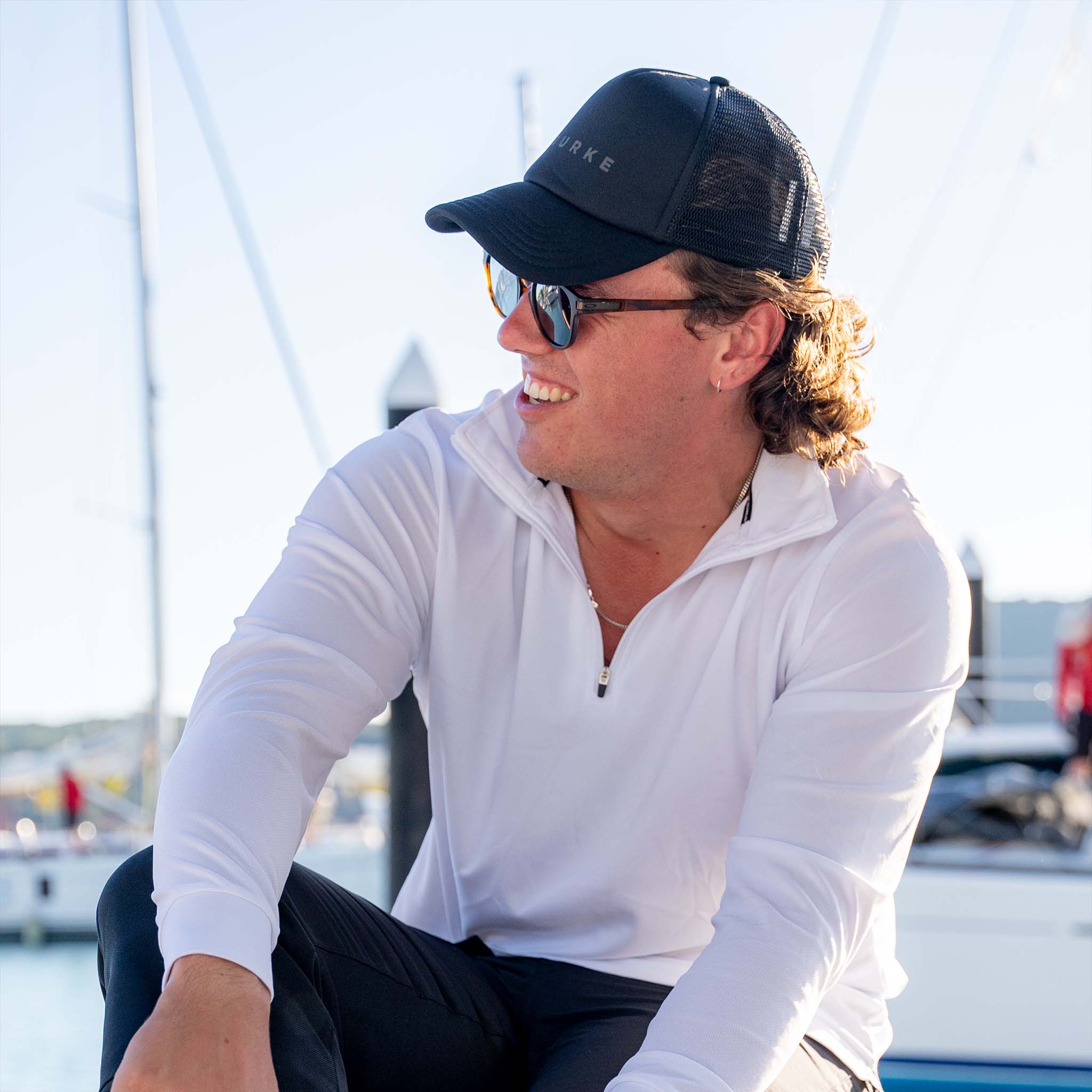 Signature Long Sleeve Polo - White