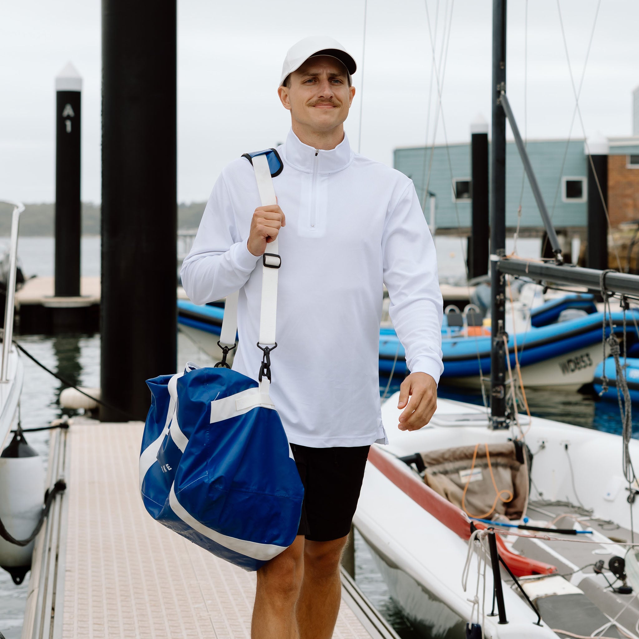 Signature Long Sleeve Polo - White