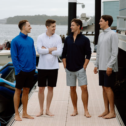 Signature Long Sleeve Polo - Blue