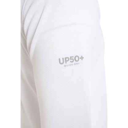 Crew Long Sleeve Polo - White