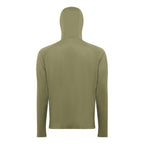 Burke Hooded Sun Shirt with built-in neck gaiter - army green - product back