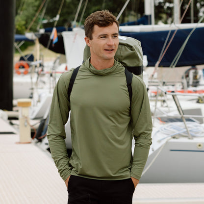 Hooded Sun Shirt - Army Green