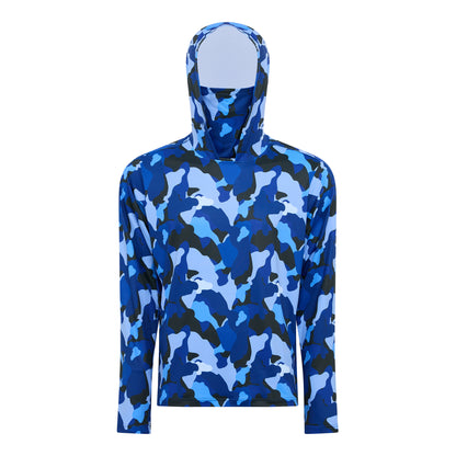 Hooded Sun Shirt - Blue Camo
