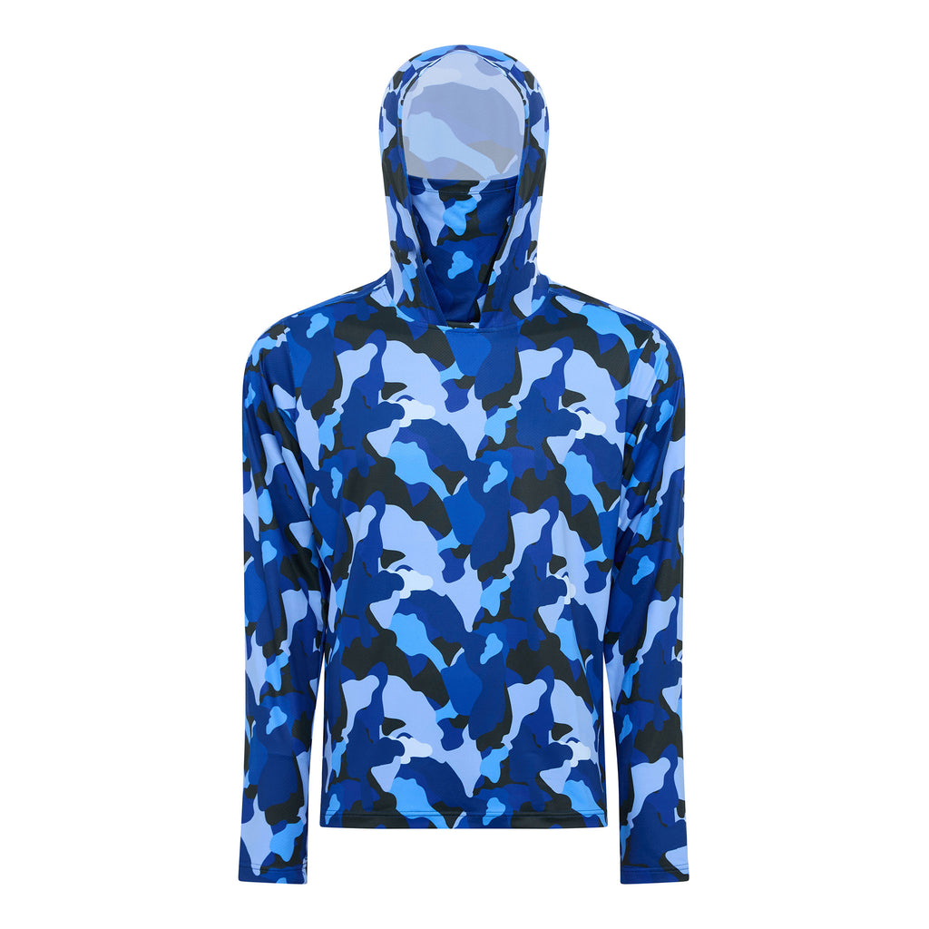 Hooded Sun Shirt - Blue Camo