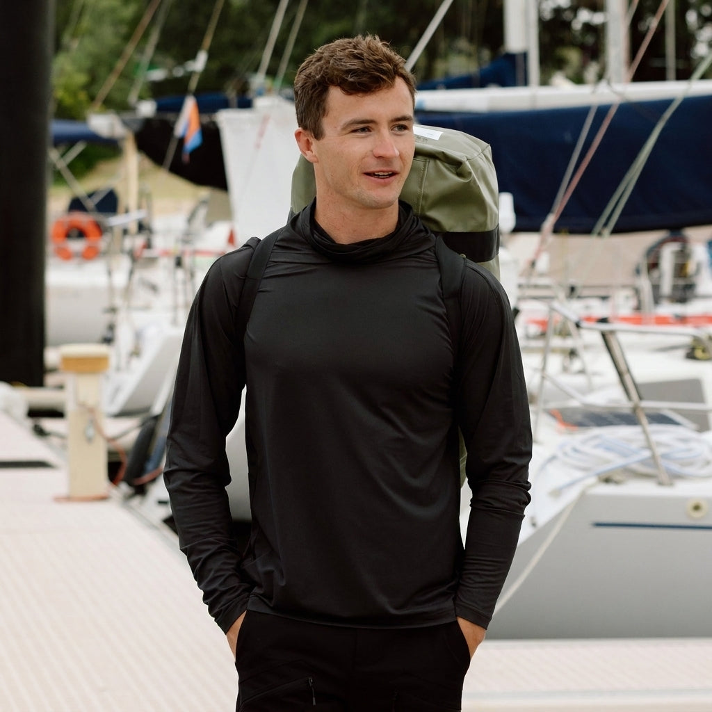 Hooded Sun Shirt - Black