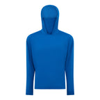 Burke Hooded Sun Shirt with built-in neck gaiter - blue - product front