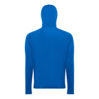 Burke Hooded Sun Shirt with built-in neck gaiter - blue - product back