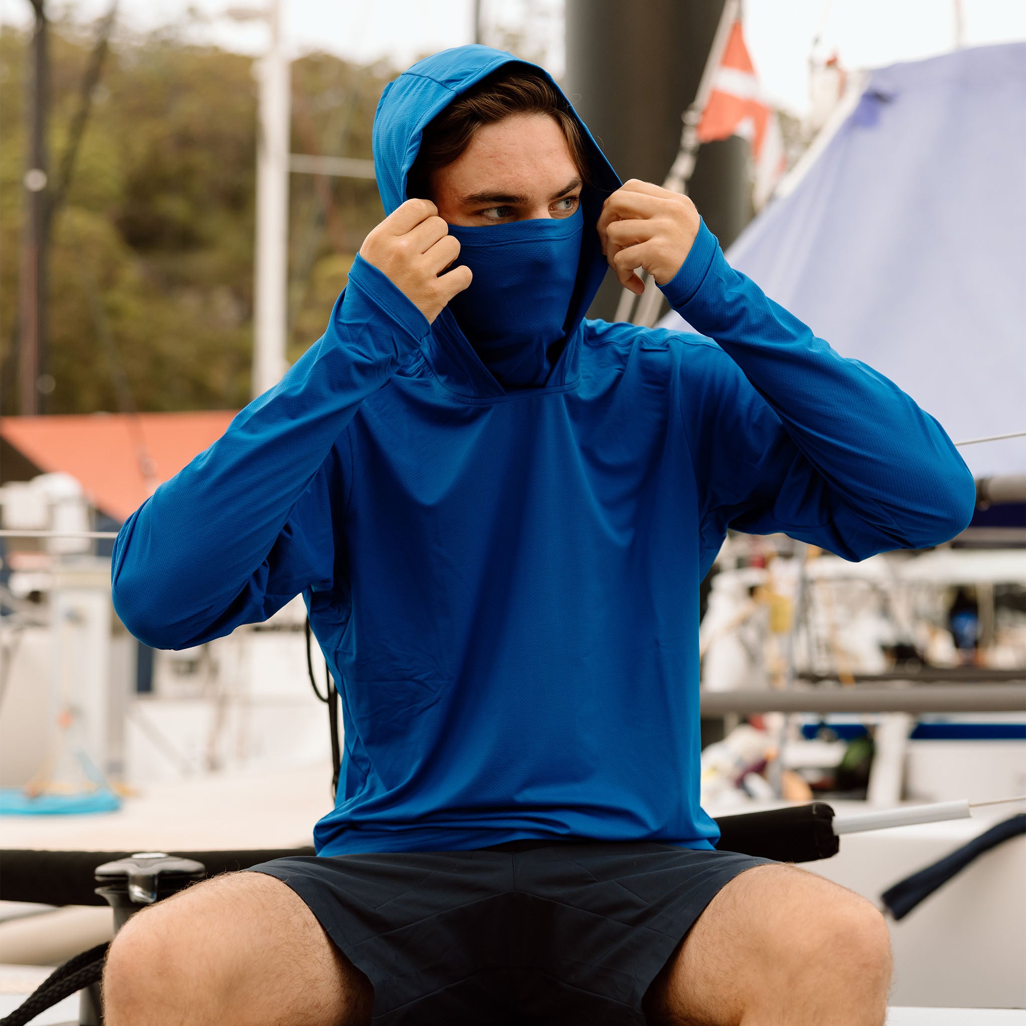 Hooded Sun Shirt - Blue