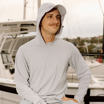 Hooded Sun Shirt - Light Grey
