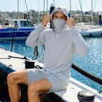 Hooded Sun Shirt - Light Grey