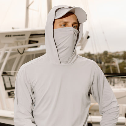 Hooded Sun Shirt - Light Grey