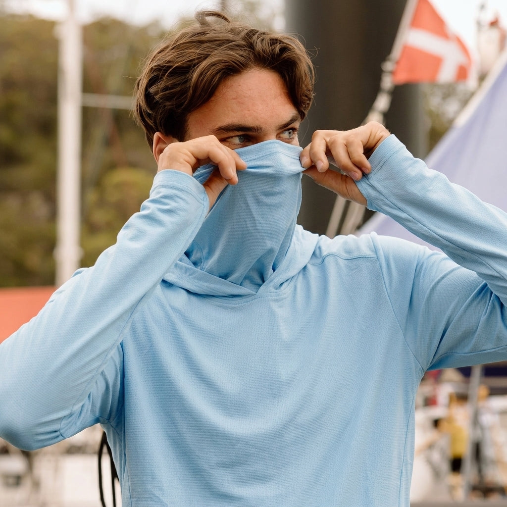 Hooded Sun Shirt - Sky Blue