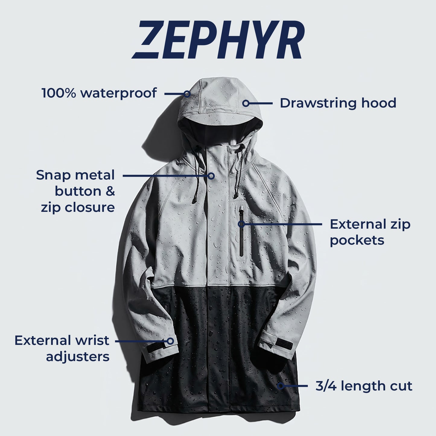 Zephyr Jacket - Grey | Black