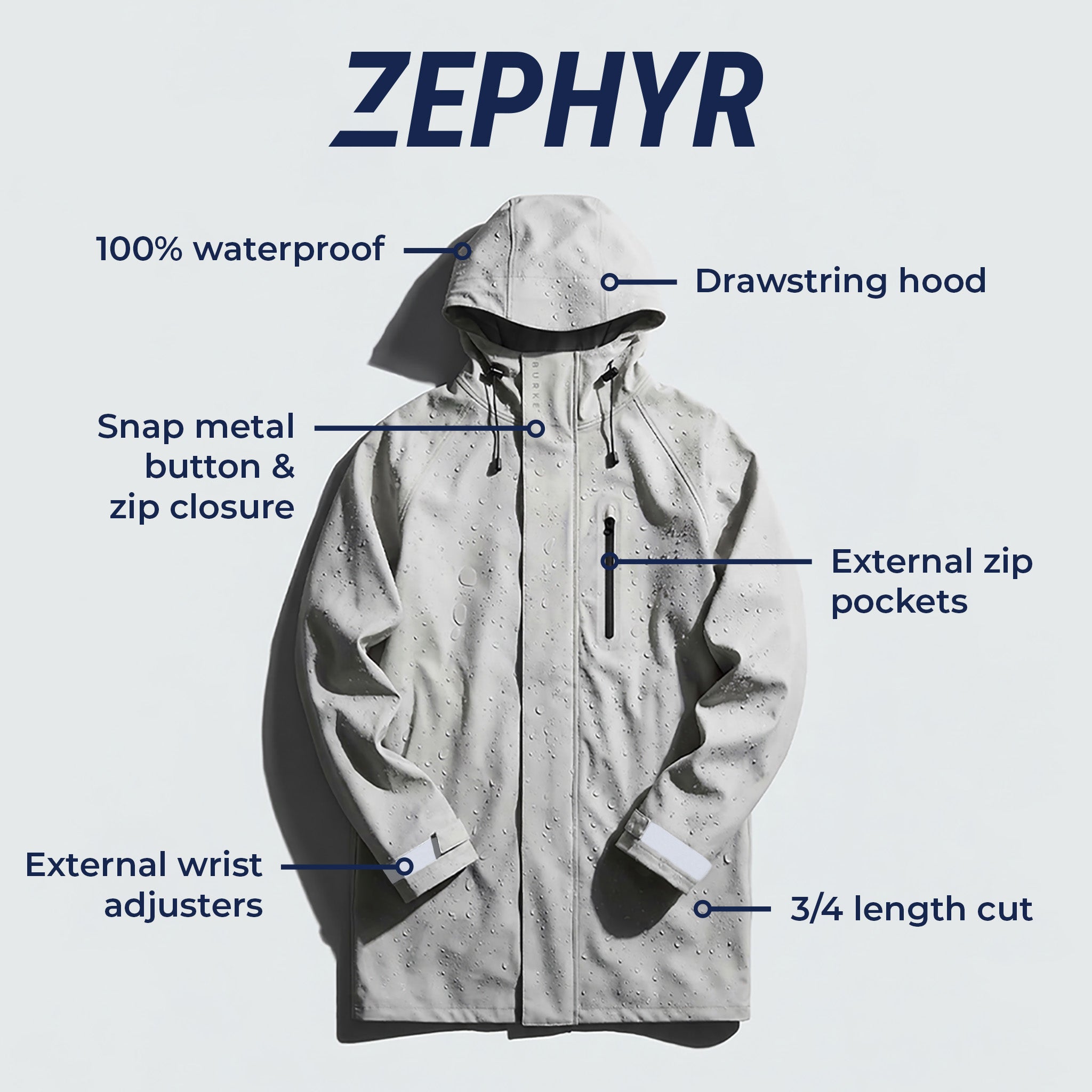 Zephyr Jacket - Light Grey