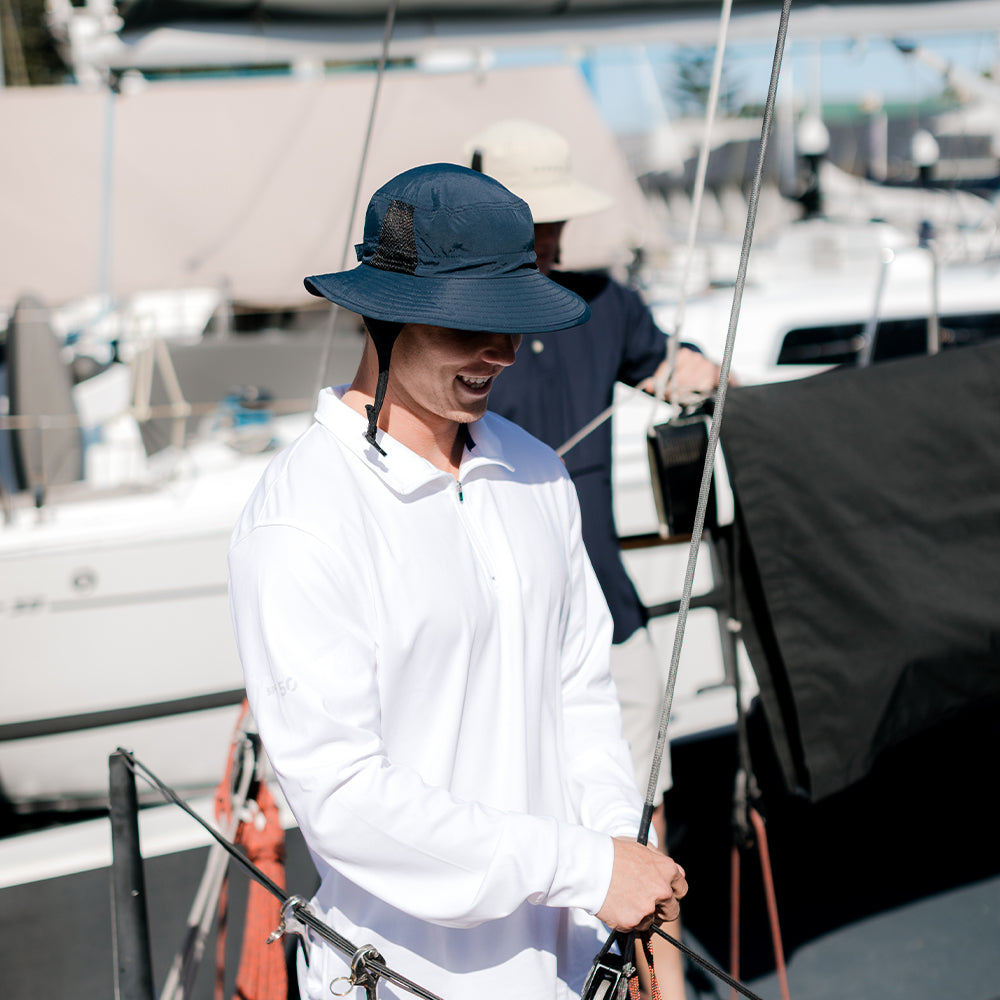 Profile Mesh Panel Sun Hat - Navy